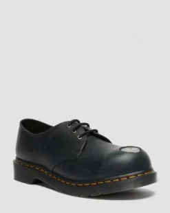 1461 Metal Toe Leren Schoenen in Zwart