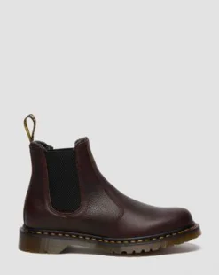2976 Met Imitatiebont Gevoerde Grizzly Leren Chelsea Boots in Donkerbruin