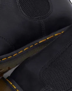 2976 Met Imitatiebont Gevoerde Grizzly Leren Chelsea Boots in Zwart