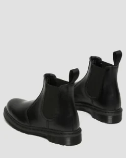 2976 Mono Smooth Leren Chelsea Boots in Zwart