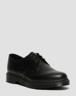 1461 Mono Smooth Leren Oxford Schoenen in Zwart