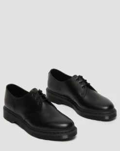 1461 Mono Smooth Leren Oxford Schoenen in Zwart