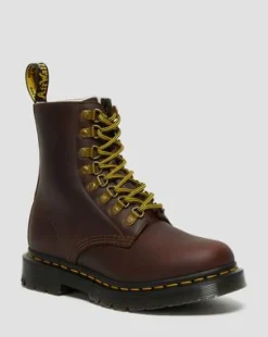 1460 Pascal DM's Wintergrip Leren Enkellaarzen in Bruin