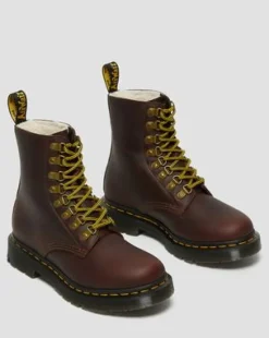 1460 Pascal DM's Wintergrip Leren Enkellaarzen in Bruin