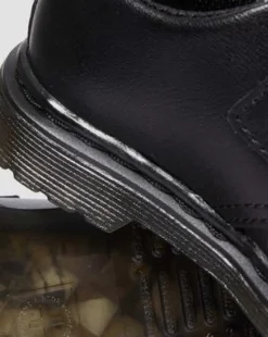 Peuter Kamron Leren Velcro Oxford Schoenen met Band in Zwart