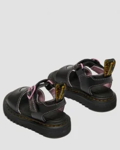 Peuter Marlowe Ii Glitterhart Leren Schoenen met Riem in Zwart