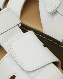 Peuter Moby II Leren Velcro Sandalen met Riem in Wit