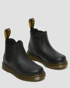 Peuter 2976 Softy T Leren Chelsea Boots in Zwart
