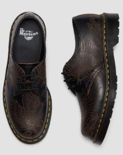 1461 Phoenix Schoenen van Vintage Smooth Leer in Zwart