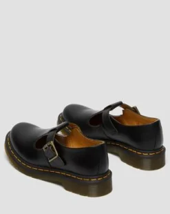 Polley Smooth Leren Mary Jane Schoenen in Zwart