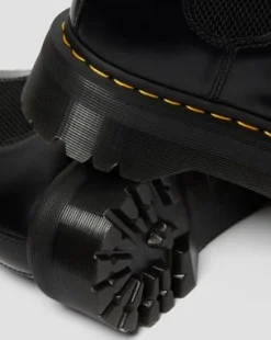 2976 Quad Smooth Leren Platform Chelsea Boots in Zwart