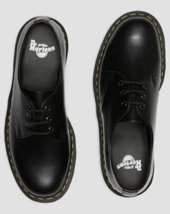 1461 Quad Smooth Leren Platform Schoenen in Zwart