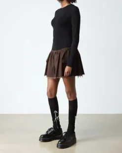 8053 Quad Smooth Leren Platform Schoenen in Zwart