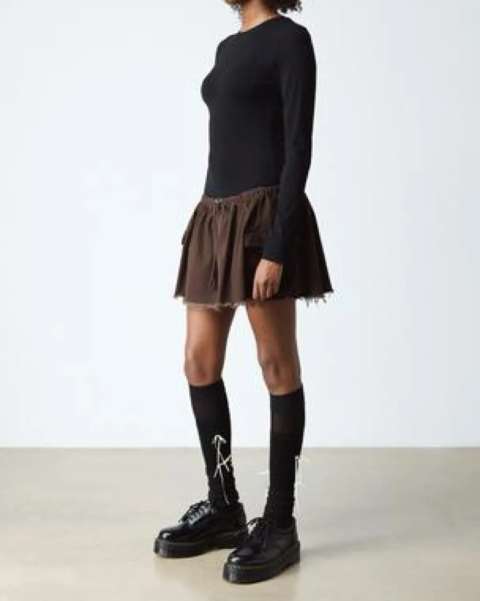 8053 Quad Smooth Leren Platform Schoenen in Zwart