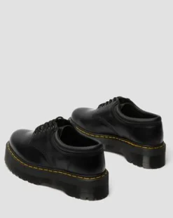8053 Quad Smooth Leren Platform Schoenen in Zwart