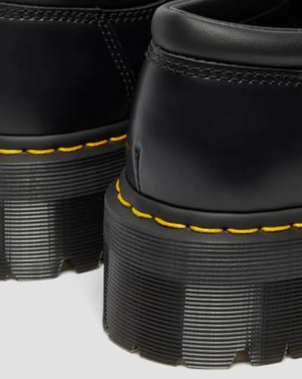 8053 Quad Smooth Leren Platform Schoenen in Zwart