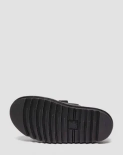 Raine Athena leren slide-sandalen in Zwart