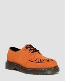 Ramsey Geweven Suède Creepers in Oranje