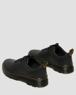 Reeder Wyoming Leren Utility Schoenen in Zwart