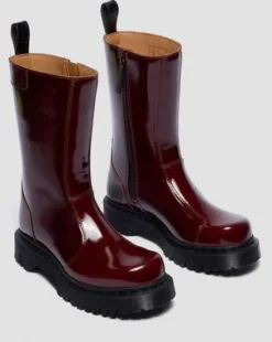 Rejena Lakleren Laarzen in Cherry Red