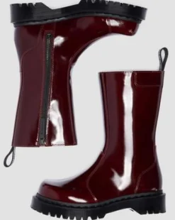 Rejena Lakleren Laarzen in Cherry Red
