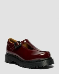 Rejena Mary Jane Lakleren Schoenen in Cherry Red