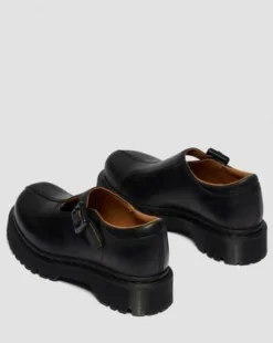Rejena Mary Jane Old Harness Leren Schoenen in Zwart