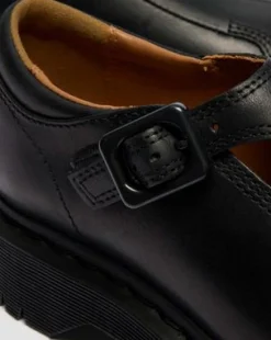 Rejena Mary Jane Old Harness Leren Schoenen in Zwart