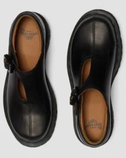 Rejena Mary Jane Old Harness Leren Schoenen in Zwart