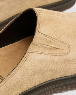 San Hairy Suède Mules in Savanne Bruin