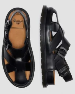 San Leren Fisherman Sandalen in Zwart