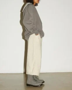 1460 Serena Imitatiebont Gevoerde Nubuck Veterlaarzen in Nickel Grey