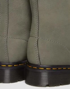 1460 Serena Imitatiebont Gevoerde Nubuck Veterlaarzen in Nickel Grey