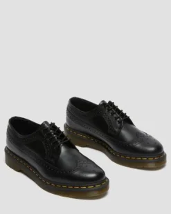 3989 Smooth Leren Brogue Schoenen in Zwart