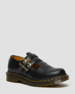 8065 Smooth Leren Mary Jane Schoenen in Zwart
