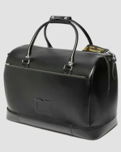 Smooth Leren Weekender Tas in Zwart