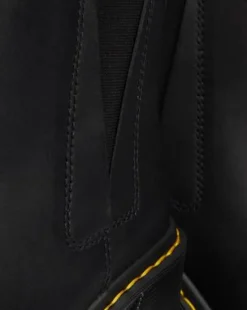 Spence Leren Chelsea Boots met Uitlopende Hak in Zwart