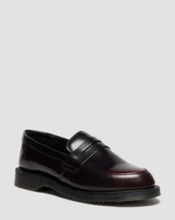 Temara Arcadia Leren Loafers in Cherry Red