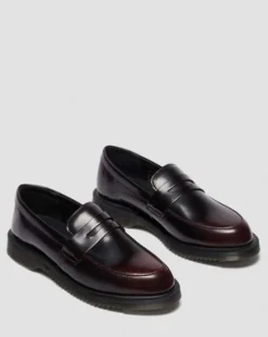 Temara Arcadia Leren Loafers in Cherry Red