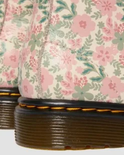 Toddler 1460 Floral leren laarzen in Cloud Cream