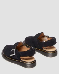 Toddler Jorgie suède mules in Zwart