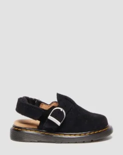 Toddler Jorgie suède mules in Zwart