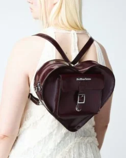 Vegan Hartvormige Tas in Cherry Red
