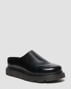 VENT XX02 leren mules in Zwart