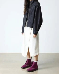 1460 VETERLOZE NUBUCK SLIP-ON LAARZEN in Paars