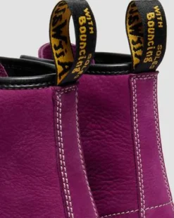 1460 VETERLOZE NUBUCK SLIP-ON LAARZEN in Paars