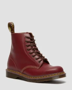 Vintage 1460 Quilon Leren Enkellaarzen in Rood