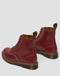 Vintage 1460 Quilon Leren Enkellaarzen in Rood