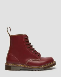 Vintage 1460 Quilon Leren Enkellaarzen in Rood