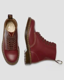 Vintage 1460 Quilon Leren Enkellaarzen in Rood